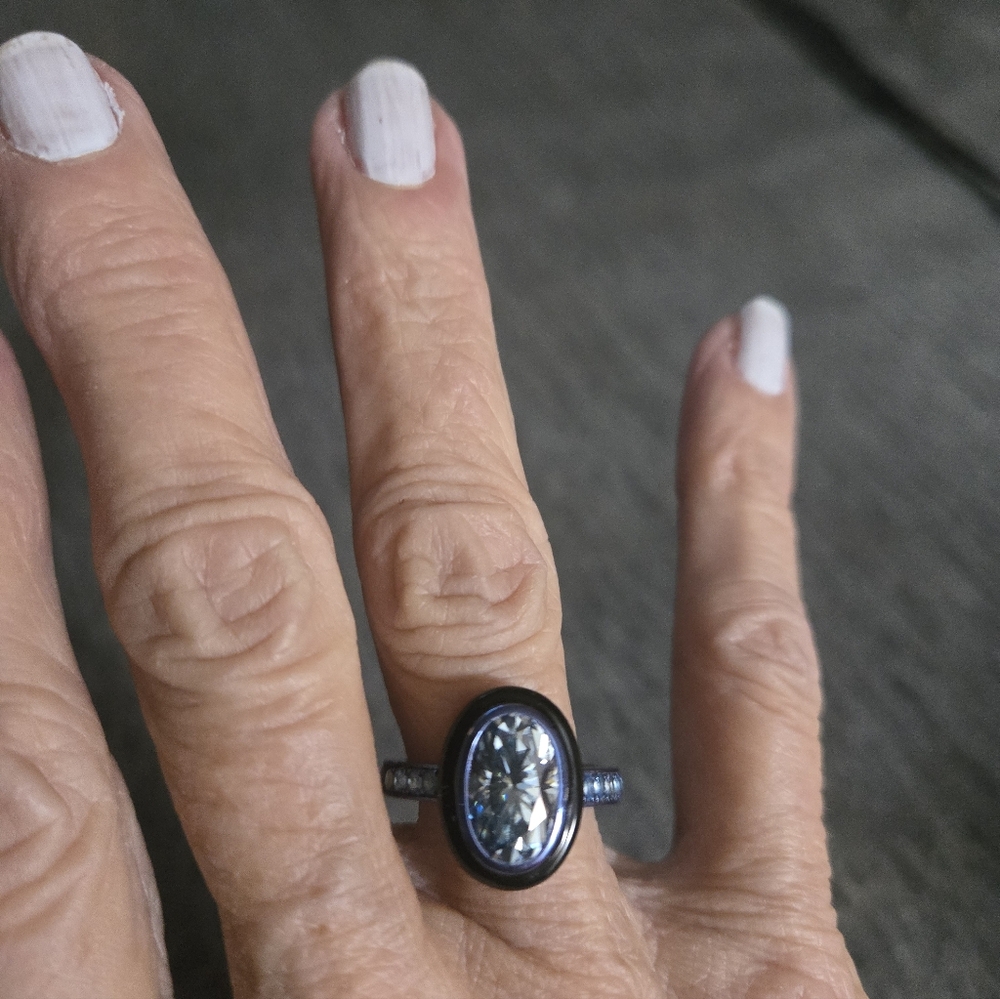 Price Reduced from $499...3  CT MOISSANITE RING 6 1/2